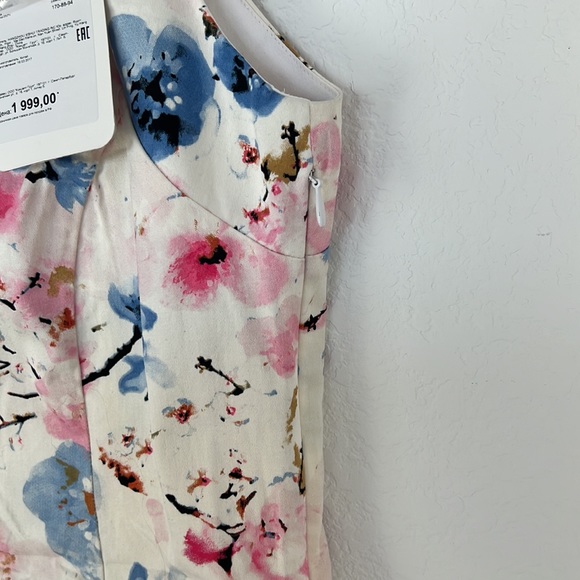 Concept Club Floral Spring Square Neckline & Key Hole Back Dress Size Small NWT - Picture 6 of 11